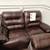 BROWN LEATHER RECLINER LOVE SEAT 4 thumbnail