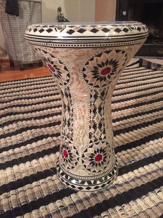 Hand Made Mother of Perl 8.5" Doumbek / Darbuka made in Turkey w/ Case - $115 (Highlandville)62925989358211121