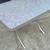 VNTG Retro silver + white 50s cracked ice pattern Formica + chrome table 2 thumbnail