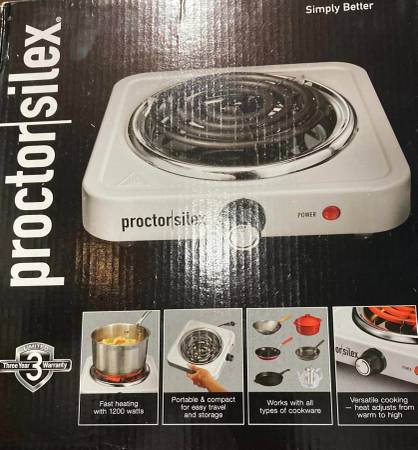 Home/Dorm/Camping: Proctor-Silex Compact Heating Element-New, Unopened 1