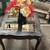 One black glass end table 1 thumbnail