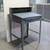 Gray metal foreman's shop table, stand, desk with drawer, shelf above 3 thumbnail