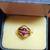 Vintage Natural Rhodolite and Diamond 14K Gold Ring 2 thumbnail