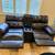 Double Reclining Brown Leather Couch and Loveseat 4 thumbnail