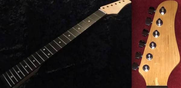 Excellent/New 22 Fret Maple/Rosewood Strat USA Guitar Necks w/Pegs 1