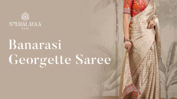 How to Pair a Banarasi Georgette Saree with Trendy Blouse Designs 1
