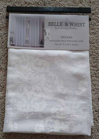NEW BELLE & WHIST  POLE TOP DRAPES 38"x 84" new 1