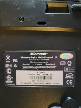 USB Microsoft keyboard - $5 (Tested works very good)63470908267905121