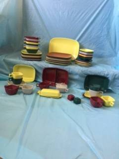 Brookpark Arrowhead 66 Piece Melmac Lot Dish Salt Pepper 1