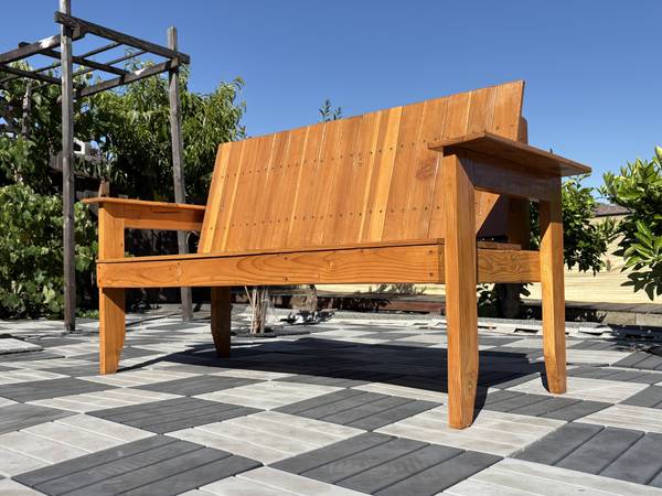 Handcrafted Solid Wood Bench 1