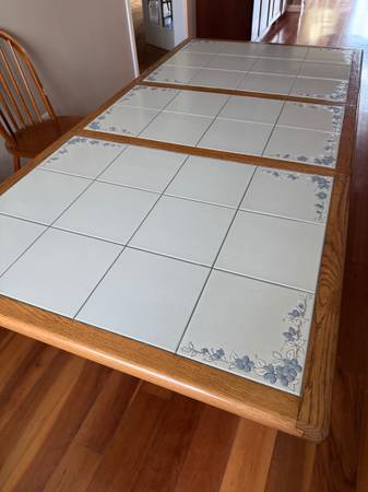 Oak/Tile Dining Table 1