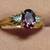Vintage Natural Red Oval Tourmaline w/Diamonds 14K Gold Ring 18 thumbnail