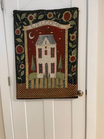 Folk Art Welcome Wall Tapestry 1