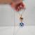 Erbulus Turkish Blue Evil Eye Car Hanging Gold Ornament with Ceramic B 4 thumbnail
