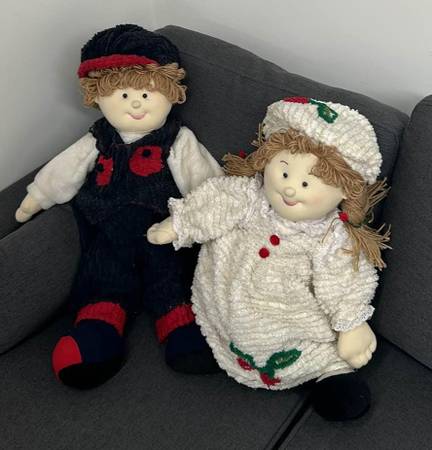 Hand Made Raggedy Anne and Andy Dolls 1