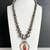 VTG Navajo Signed Sterling Necklace w/Turquoise-Spiny Oyster Naja + 1 thumbnail