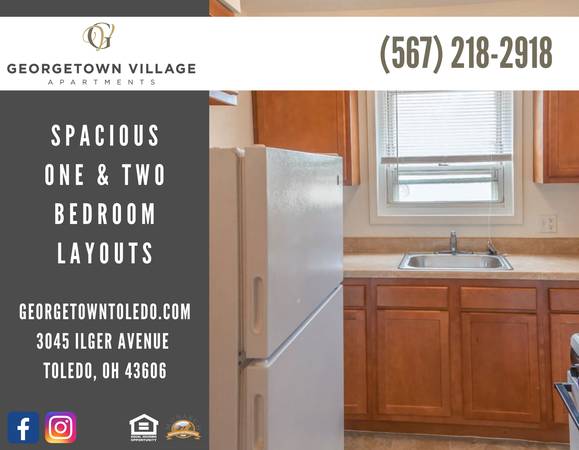 $709 / 1br - Come See Why We Call Our 1 & 2 Bedrooms Home! Georgetown Village! (Toledo)63836553644291120