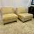 Pair of 2 Heywood Wakefield Mid Century Yellow Silk Slipper Chairs 1 thumbnail