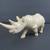 African Rhinoceros Hand Crafted Soapstone Folk Art Sculpture 8" Length 1 thumbnail