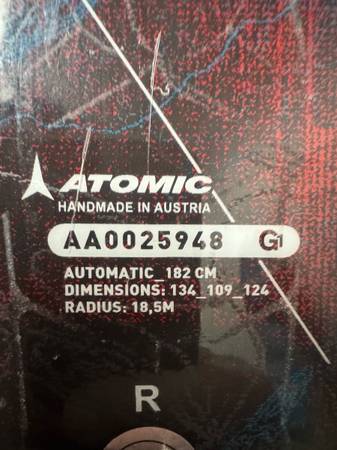 Atomic Automatic 109 skis 182cm - sporting goods - by owner - sale