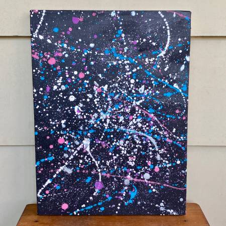 Wall Art 16" x 12" Canvas Painting ♦ Picture Home Decor - Splatter - $8 (Peoria)62949792381699121