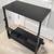 Black 2-tier height-adjustable computer cart 2 thumbnail