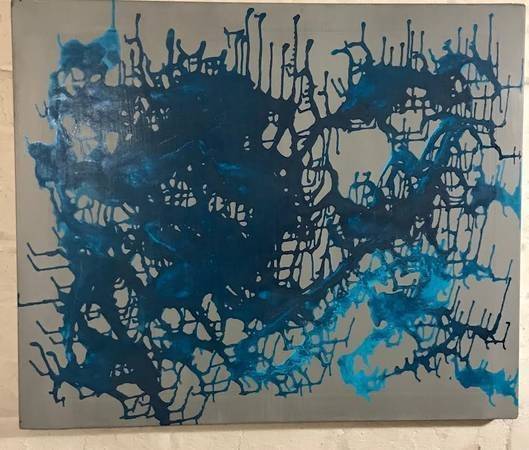 'The Last Sliver of Ice' Original Metal Sheet Canvas Accent Art 1