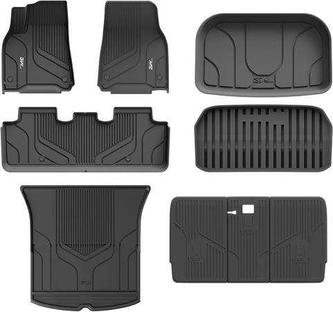 3W Tesla Model Y Floor Mats, TPE Floor Liner for Tesla Model Y 2020-20 1