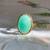 14K Oval Jadeite Cocktail Ring 7 thumbnail