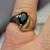 Vintage Natural Pear Shaped Onyx w/Diamonds 14K Gold Ring 10 thumbnail