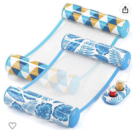 2 Packs Pool Hammock Floats for Adults Iflatable Pool Chair Floats 1