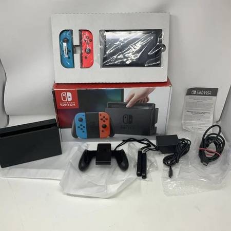 Nintendo Switch Neon Red/Blue – Excellent Condition, Includes Dock & A 1