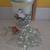 Frosted Glass Vase W/Bird On Evergreen Tree Decor 3 thumbnail