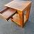 West Elm Cube Nightstand Lamp Side Table drawer chestnut brown 5 thumbnail