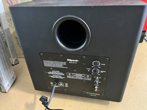 Klipsch subwoofer, 8 inch 1