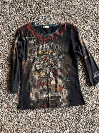 Motorcycle top - size S with rhinestones 1