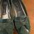 Pappagallo green leather and suede flats with bow, new, size 8 5 thumbnail