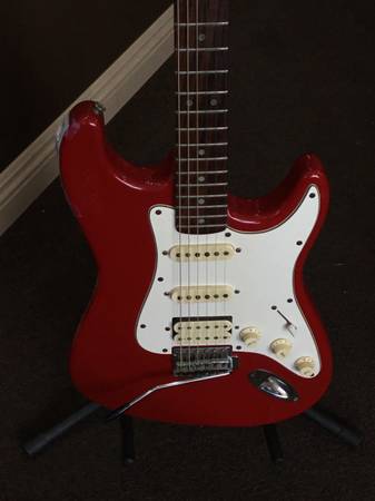 FENDER SQUIER II STRATOCASTER GUITAR (CUSTOMIZED BACK) - $300 (Escondido)63471474881153122