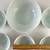 Lovely set of 6 Embossed Japanese porcelain celedon bowls 3 thumbnail