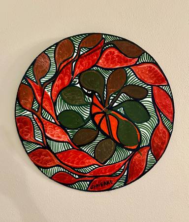 Unique Flower Painting by Haitian Painter Toussaint St Pierre 1