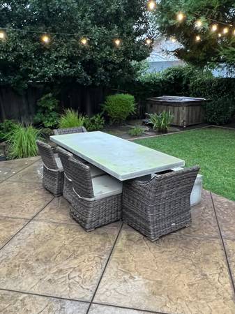 Ventana Cement Table & Bench Seat 1