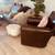 Rare Arhaus Roll Leather Swivel & Rocker Reading Armchair 3 thumbnail