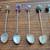 Small Silver Spoons With Gemstones in Handle 1 thumbnail
