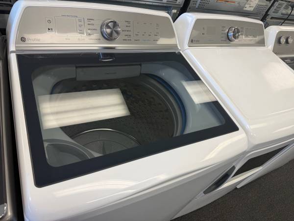 GE PROFILE TOP LOAD WASHER AND DRYER SET 1