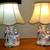 Antique Lamp Set, Porcelain Colonial Couple 1 thumbnail