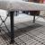 Sturdy Indoor / Outdoor Bench with Black Iron Base and Tan/Cream Color 8 thumbnail