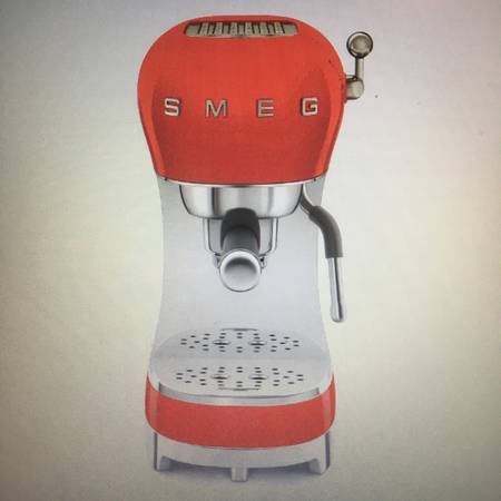 SMEG ITALY Powerful Espresso Machine with Staem-Wand, in Red Color NEW - $450 (Tarzana)63471348236673124