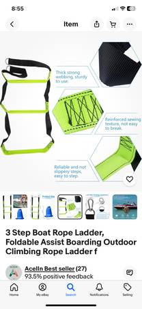 3 Step Foldable Boat Rope Ladder 1