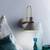 2 Wireless Battery Wall Sconces Grey & Brass New in Box 3 thumbnail