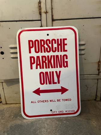 Porsche Parking Sign 1